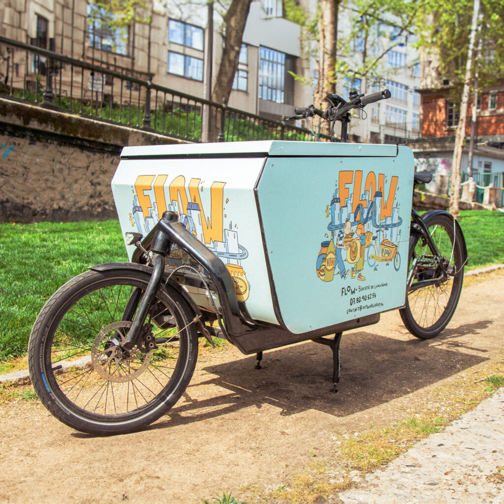 Vélo cargo brandé Flow Delivery